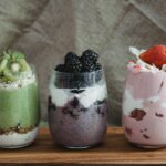3 different protein shakes made from fruit and protein powder